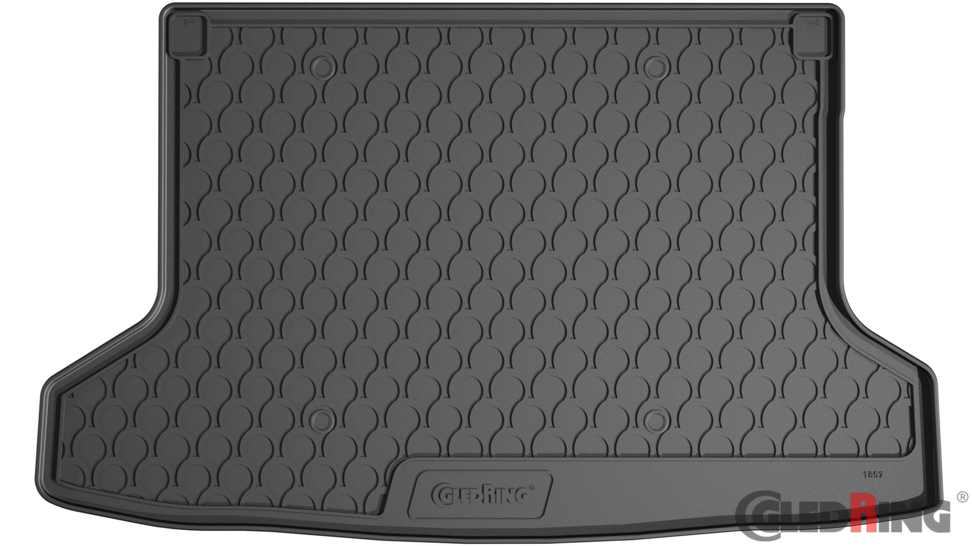 Original Gledring Premium Gummi Kofferraummatte - HONDA HR-V AWD (mit Reserverad) 2021->